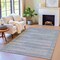 Homeroots 10' X 14' Gray And Silver Striped Washable Indoor Outdoor Area Rug 631502 - alternate 8