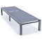 Leisuremod Marlin Grey Aluminum Patio Chaise Lounge Chair Set of 2 with Square Fire Pit Table, Dark Grey MLGRCF21-77DGR2 - alternate 5