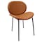 Leisuremod Servos Dining Side Chair, Upholstered Faux Leather Seat and Powder Coated Iron Frame, Dark Brown SCBL-22DBR - alternate 1