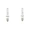 Bulbrite Pack of 2 40 Watt Dimmable Clear T3 Candelabra E12 Krypton/Xenon Bulb, 2PK 861199 - alternate 1
