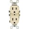 Leviton 15A Ivory Shallow Grounded 5-15R Duplex Outlet S11-05320-0IS - alternate 3
