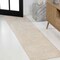 Jonathan Y Hallie High-Low Minimalist Curve Geometric Beige/Cream 2 ft. x 8 ft. Indoor/Outdoor Runner Rug SCN100D-28 - alternate 1