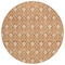 Homeroots 8' Copper And Beige Round Geometric Washable Indoor Outdoor Area Rug 596017 - alternate 5