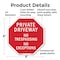 Signmission Private Driveway No Trespassing No, 6 Inch X 6 Inch, Plastic Sign OC-P-6-163 - alternate 4