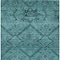 Homeroots 8' X 10' Teal Blue And Aqua Floral Washable Indoor Outdoor Area Rug 588915 - alternate 4
