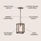 Jonathan Y Magnolia 8.13" Adjustable Iron Rustic Farmhouse LED Pendant, Brown JYL7474A - alternate 13