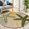 Homeroots 5' Green Yellow Ivory And Dark Green Round Starfish Indoor Outdoor Area Rug 548139 - alternate 7
