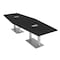 Skutchi Designs Hexagon Conference Table With Power Unit, 48 in W, 120 in L, Black HAR-HEX.IR-48X120-DOU-U999ST19-ESIL - alternate 10