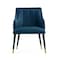 Manhattan Comfort Eda Wood  Armchair in Midnight Blue DC1677-2 - alternate 4