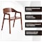 Leisuremod Rivo Collection Elegant Dining Chair in Dark Brown Wood, 4PK RC20WBR4 - alternate 7
