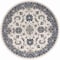 Homeroots 8' Ivory And Blue Round Floral Indoor Outdoor Area Rug 572565 - alternate 8