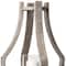 Homeroots 25" Brown Distressed Geometric Solid Wood Metal And Glass Tabletop Hurricane Candle Holder 608557 - alternate 5