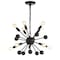 Jonathan Y Orbit 19.5" 10-Light Adjustable Iron Modern Industrial Sputnik LED Chandelier, Black JYL9061A - alternate 10