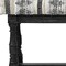 Homeroots 15in Off White and Black Upholstered Faux Leather Bench 376194 - alternate 4