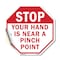 Signmission Stop Your Hand Is Near a Pinch Poin, 18 Inch X 18 Inch, Vinyl Decal OC-D-18-126 - alternate 1