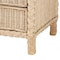 Bali & Pari Lanica Japandi Sun Bleached Rattan 3-Drawer Nightstand 248-13728-ZORO - alternate 7