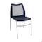 Flash Furniture HERCULES Navy Stack Chair with Air-Vent Back, Non-Sled Base and Gray Powder Coated Metal Frame RUT-NC498-NV-GG - alternate 1
