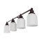 Jonathan Y Lydia 33.25" 4-Light Farmhouse Cottage Metal LED Vanity Light w/Frosted Glass Shades, Oil Rubbed Bron JYL7552C - alternate 7