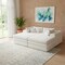 Homeroots 79" White Corduroy Sleeper Sofa 719548 - alternate 2