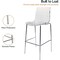 Leisuremod Astor Ripple Swirl Polycarbonate Seat Barstool with Chrome Base & Footrest ACC-30CL - alternate 7