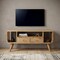Homeroots 43in Brown Solid Wood Enclosed and Open Storage TV Stand 727854 - alternate 6