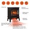 Edendirect 18 in. Freestanding Infrared Electric Fireplace with remote control in Black ZR-W1769112699 - alternate 5