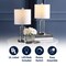 Jonathan Y Abner 21" Glass Modern Contemporary USB Charging LED Table Lamp, Chrome, 2PK JYL8500C-SET2 - alternate 7
