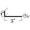 Brunner Aluminum Unequal Angle 1" x 3" x 1/8", 6063-T5 (A41648), 6 Foot Satin Anodized A41648 S6 - alternate 2