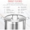 Bakken-Swiss 20QT Stockpot, Brushed Stainless Steel, Induction-Ready, Lid and Riveted Handles, Heavy Duty BAKSTQ20 - alternate 4