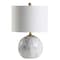 Jonathan Y Luna 21.5" Faux Marble Resin LED Table Lamp, White/Brass Gold JYL1064A - alternate 7