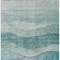 Homeroots 8' X 10' Teal Blue And Aqua Abstract Washable Indoor Outdoor Area Rug 604992 - alternate 5
