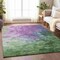 Homeroots 3' X 5' Purple Olive Green And Silver Abstract Washable Indoor Outdoor Area Rug 617365 - alternate 6