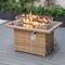 Leisuremod Mace Wicker Patio Modern Propane Fire Pit Table, Light Brown CFW44G-LBR - alternate 9