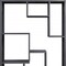 Homeroots 75" Gunmetal Composite Zig Zag Seven Tier Bookcase 486289 - alternate 5