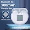 Alpha Digital Bluetooth 5.2 Earbuds-  Stereo/Noise Cancel, 30Hr Battery - White Q81 - alternate 5