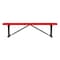 Leisure Craft Bench w/o Back, Surface Mount, 6ft., Red B6XPSM-RED - alternate 1