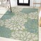 Jonathan Y Zinnia Modern Floral Textured Weave Cream/Green 5 ft. x 8 ft. Indoor/Outdoor Area Rug SMB110D-5 - alternate 5