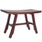 Homeroots 18" X 28" Dark Brown Solid Wood Rectangular Shower Bench 383332 - alternate 1