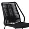 Homeroots Set of Two 22" Black Metal Outdoor Dining Chair, 2PK 490250 - alternate 3