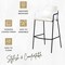 Leisuremod Axis Ergonomic Velvet/Polyester/Leather Bar Stool with Powder-Coated Steel AC29W - alternate 7