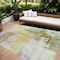 Homeroots 9' X 12' Green Yellow And Purple Abstract Washable Indoor Outdoor Area Rug 602936 - alternate 1