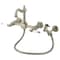 Kingston Brass Two-Handle Wall Mount Bridge Kitchen Faucet with Brass Sprayer, Brushed Nickel KS2448PLBS - alternate 1