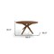 Homeroots 59" Brown Rounded Pedestal Base Dining Table 486014 - alternate 4