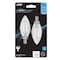 Feit Electric White B10 E12 (Candelabra) Filament LED Bulb Daylight 100 Watt Equivalence, 2PK BPCTC100950WFL2 - alternate 1