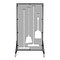 5S Supplies Housekeeping Shadow Board Broom Station V6, Gray / White Shadows, Broom Only, No Text HSB-V6-GRAY/WHITE-BO-NO TEXT - alternate 1