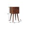 Homeroots 24" Chestnut Solid Wood Carved Geometric Two Drawer Nightstand 722544 - alternate 2