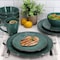 Elama Malibu Sea Glass 16-Piece Dinnerware Set in Dark Green ELM-MALIBU-SEA-GLASS - alternate 6