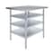 Amgood 30in D x 36in L Stainless Steel Table, Three Undershelves AMG WT-3036-3SH-Z - alternate 1