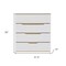 Homeroots 32" White and Natural Four Drawer Dresser 543994 - alternate 6