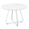 Homeroots 43" White Wood and Metal Sled Base Round Top Dining Table 555143 - alternate 5